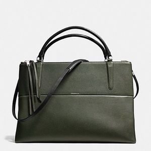 Coach Borough Pebbled Leather Green Bag